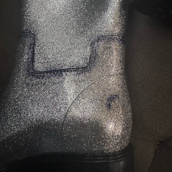 Melissa Fullness Silver Glass Glitter Rain Boots New Size 7 - Picture 6 of 6